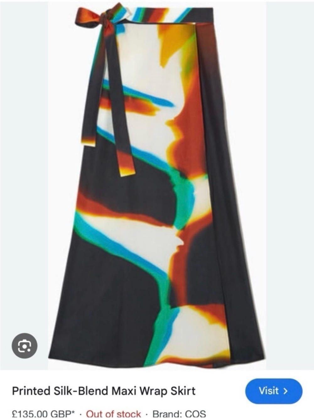 COS Watercolor Wrap Skirt